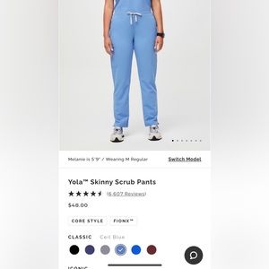 Figs ceil blue Zola skinny scrubs